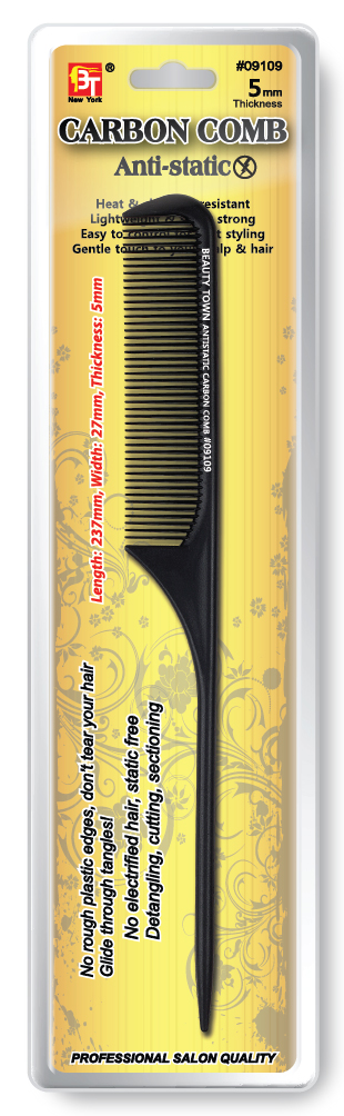 TAIL COMB -HEAT& CHEMICAL RESISTANT ANTISTATIC CARBON COMB 